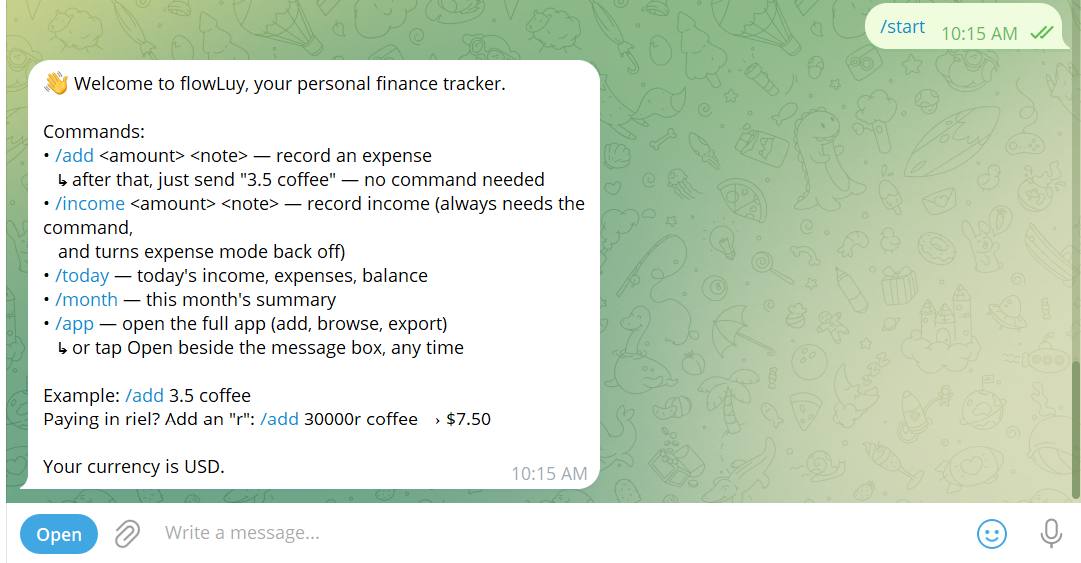 FlowLuy App & Bot preview